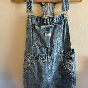 Levis Vintage Denim Short Overalls - Size M